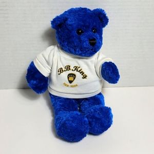 Deep Blue Little Vintage Teddy Bear with BB King T-Shirt Celebrate the Blues